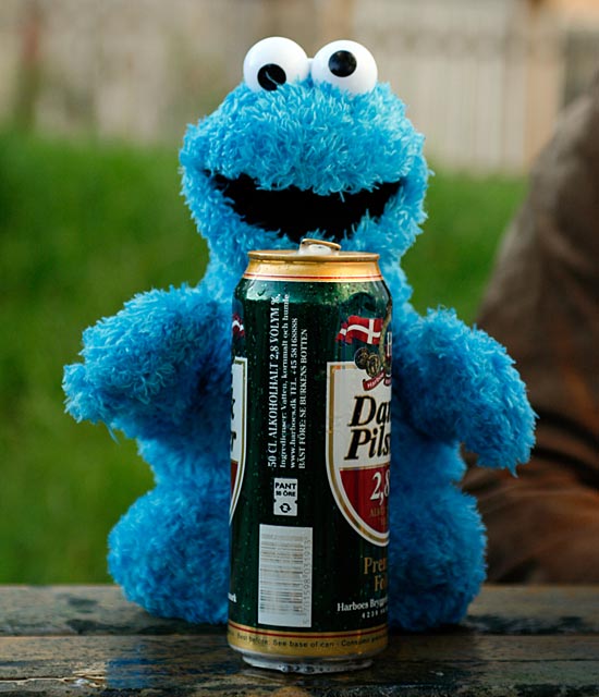The Cookie Monster attended a Barbecue at my place