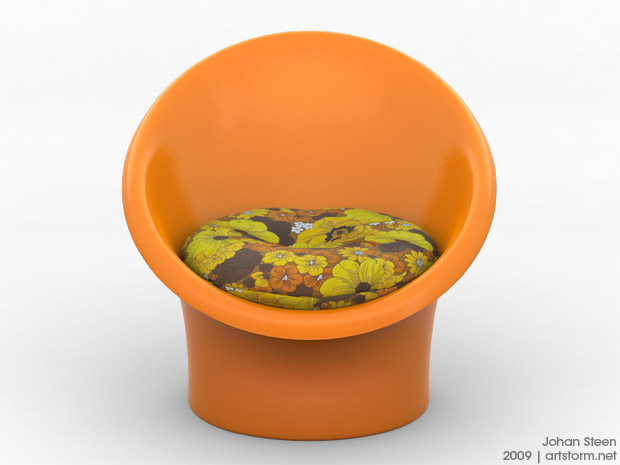 The Skopa Chair - Rendered from the front.