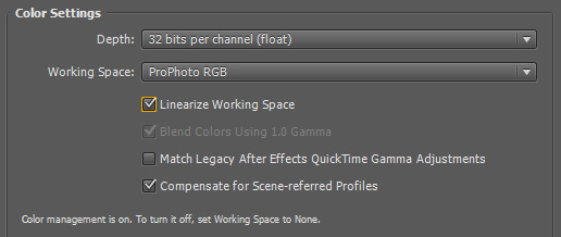 Linear Floating Point Workspace Setup