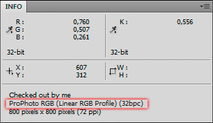 ICC Display in Photoshop Info Panel