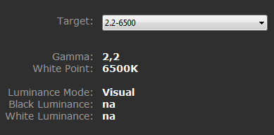 Spyder Calibration Target Settings