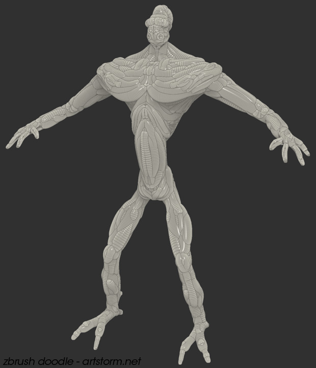 Doodling in the new ZSketch mode in ZBrush